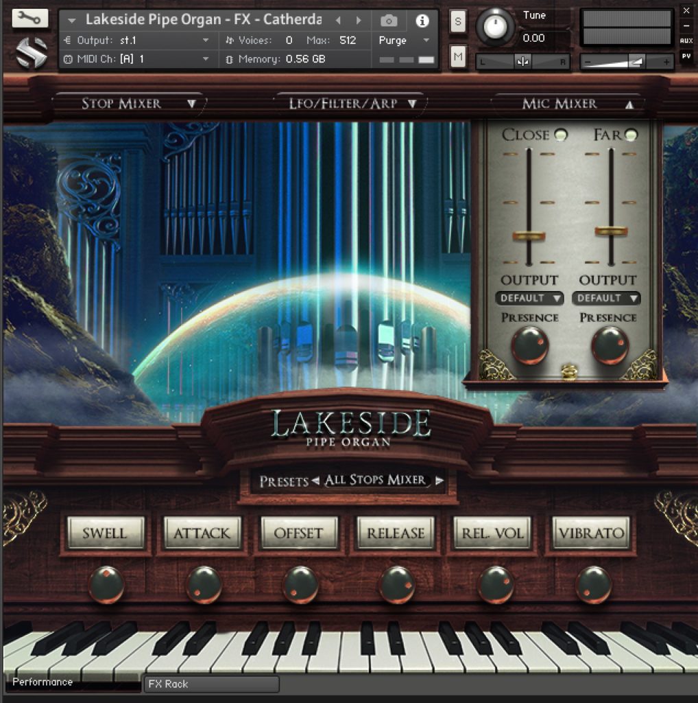 Lakeside Pipe Organ by Soundiron Version 3.0 Upgrade Mixer
