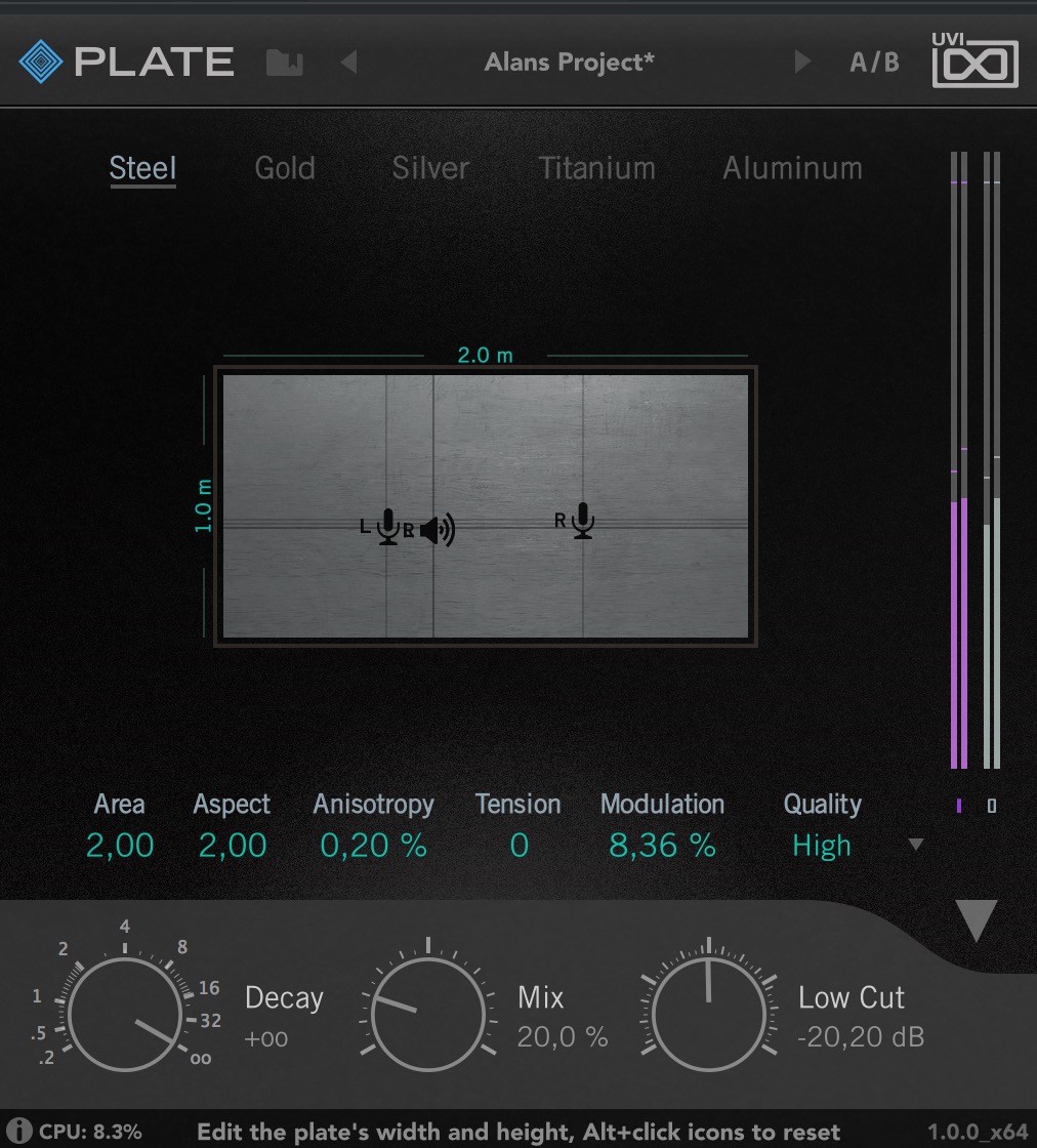 Plate Custom Shop Electro Mechanical Reverb by UVI Review Steel