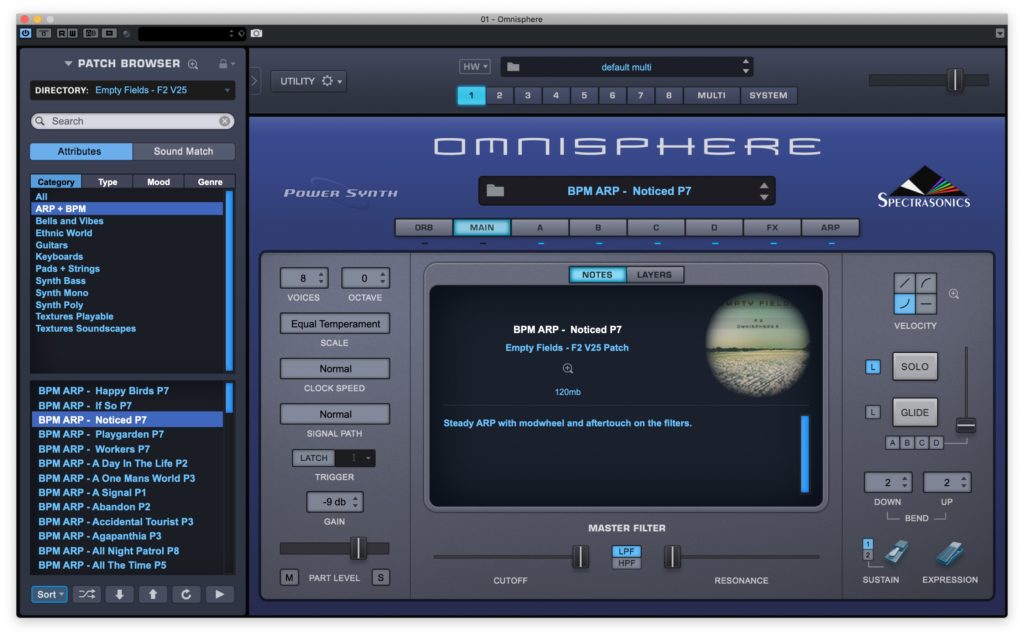 Empty Fields F2 for Omnisphere 2.5