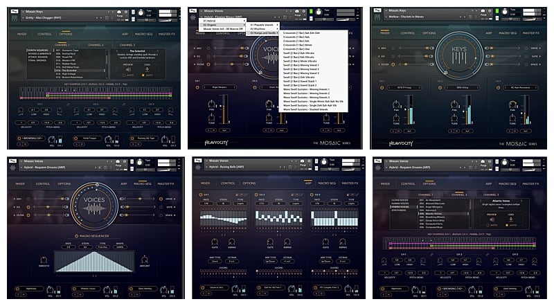 Mosaic Voices Mosaic Keys UI