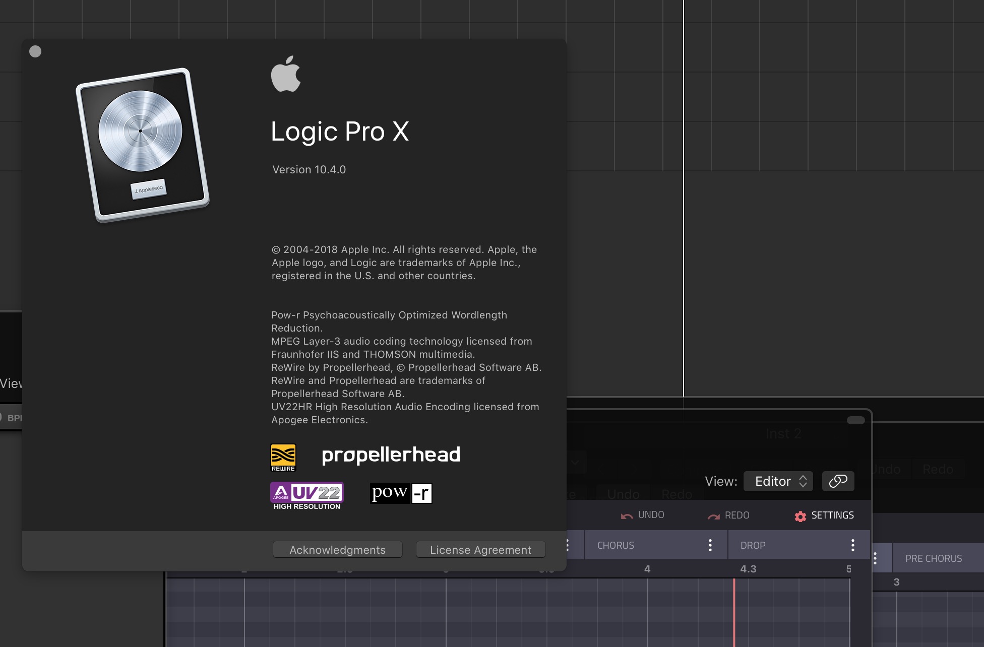 Logic Pro X 10.4 Version