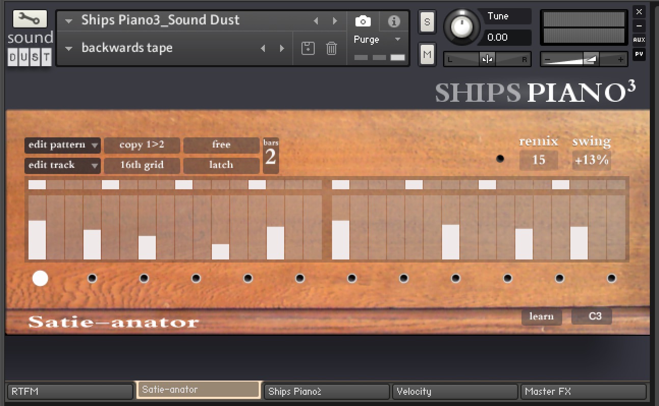 Ships Piano³ by Sound Dust Review SAtie anator