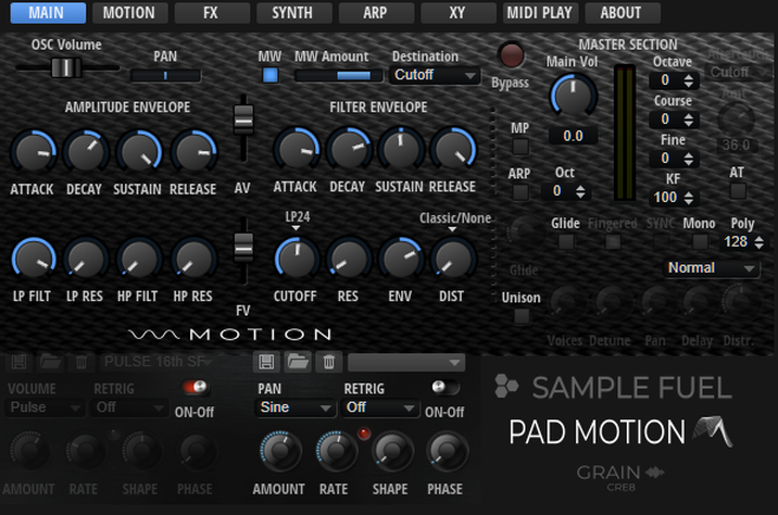 PAD MOTION Cinematic Pads with Movement by SAMPLE FUEL Review Main Page