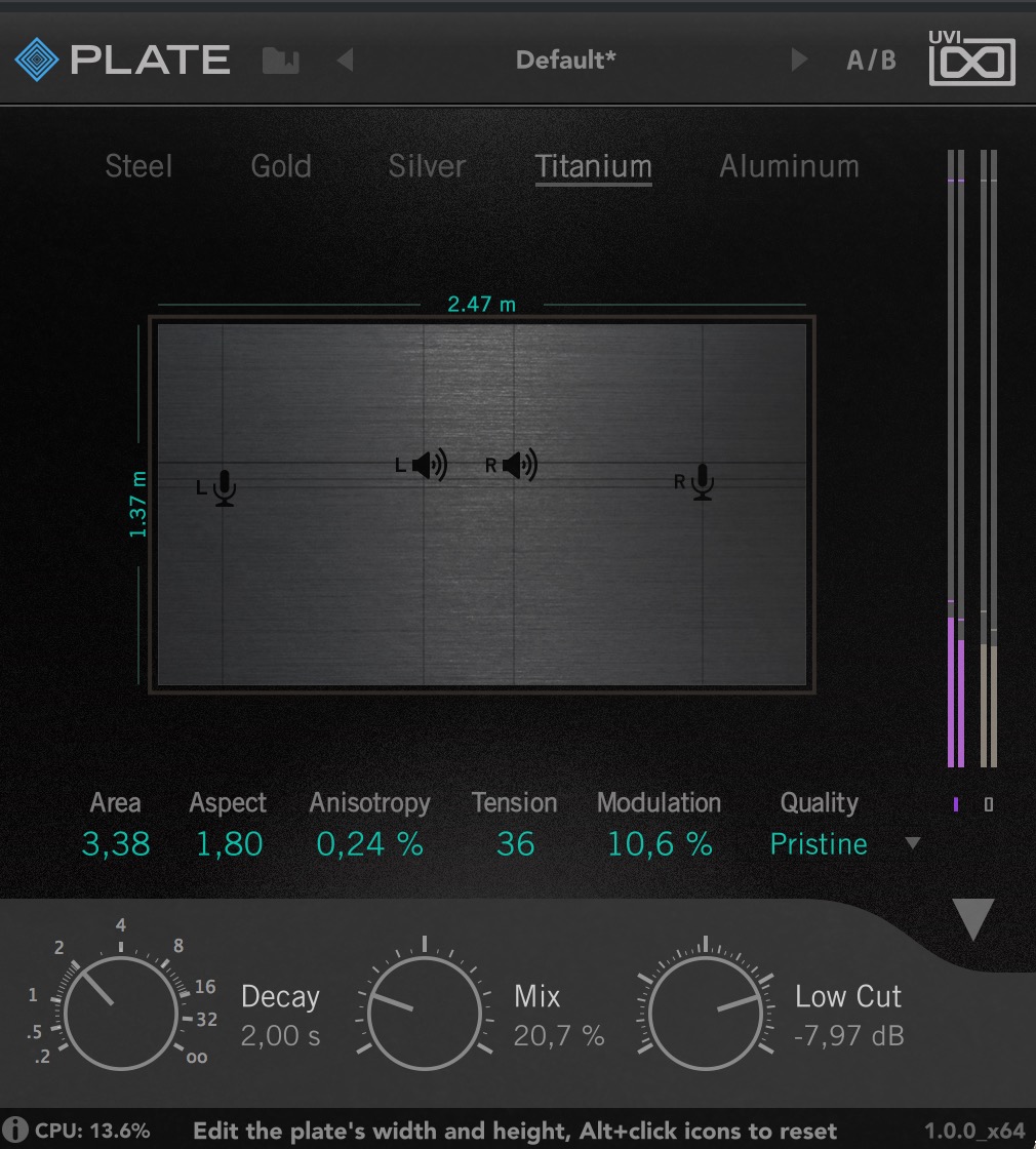 Plate - Custom-Shop Electro-Mechanical Reverb by UVI Review - StrongMocha