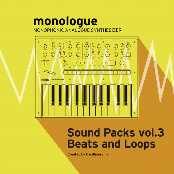 A new sound pack “Beats and Loops” for the KORG monologue by OscillatorSink is now available for free