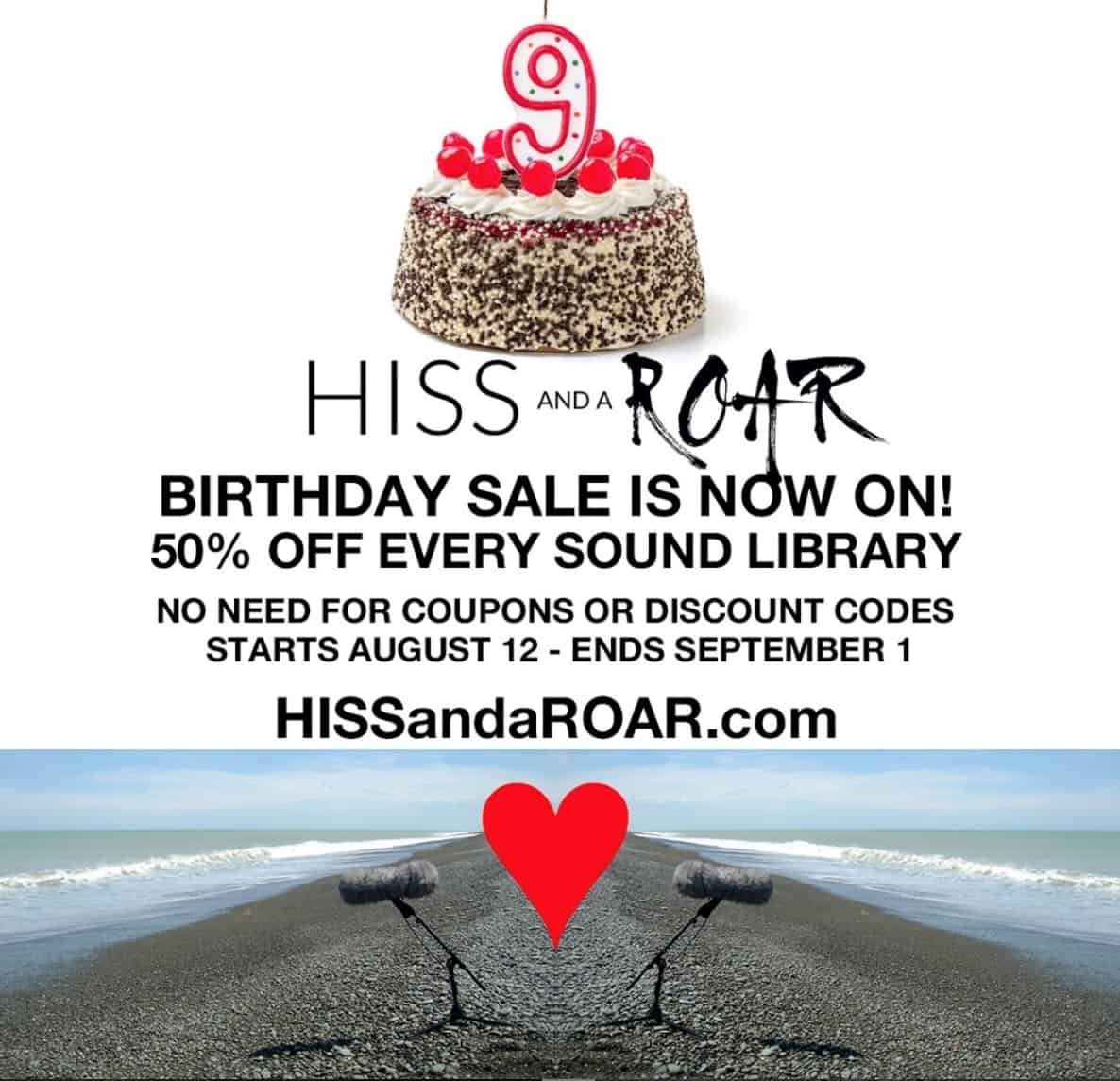 HISSandaROAR 9th Birthday Sale 2019