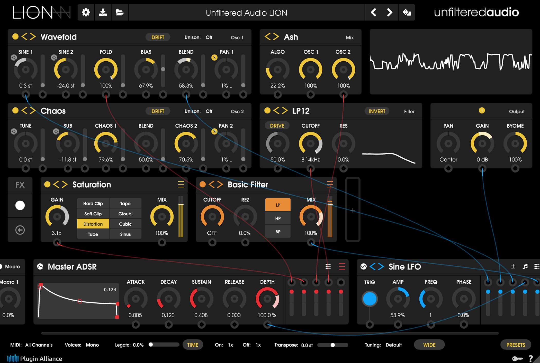 PA Unfiltered Audio LION GUI 1