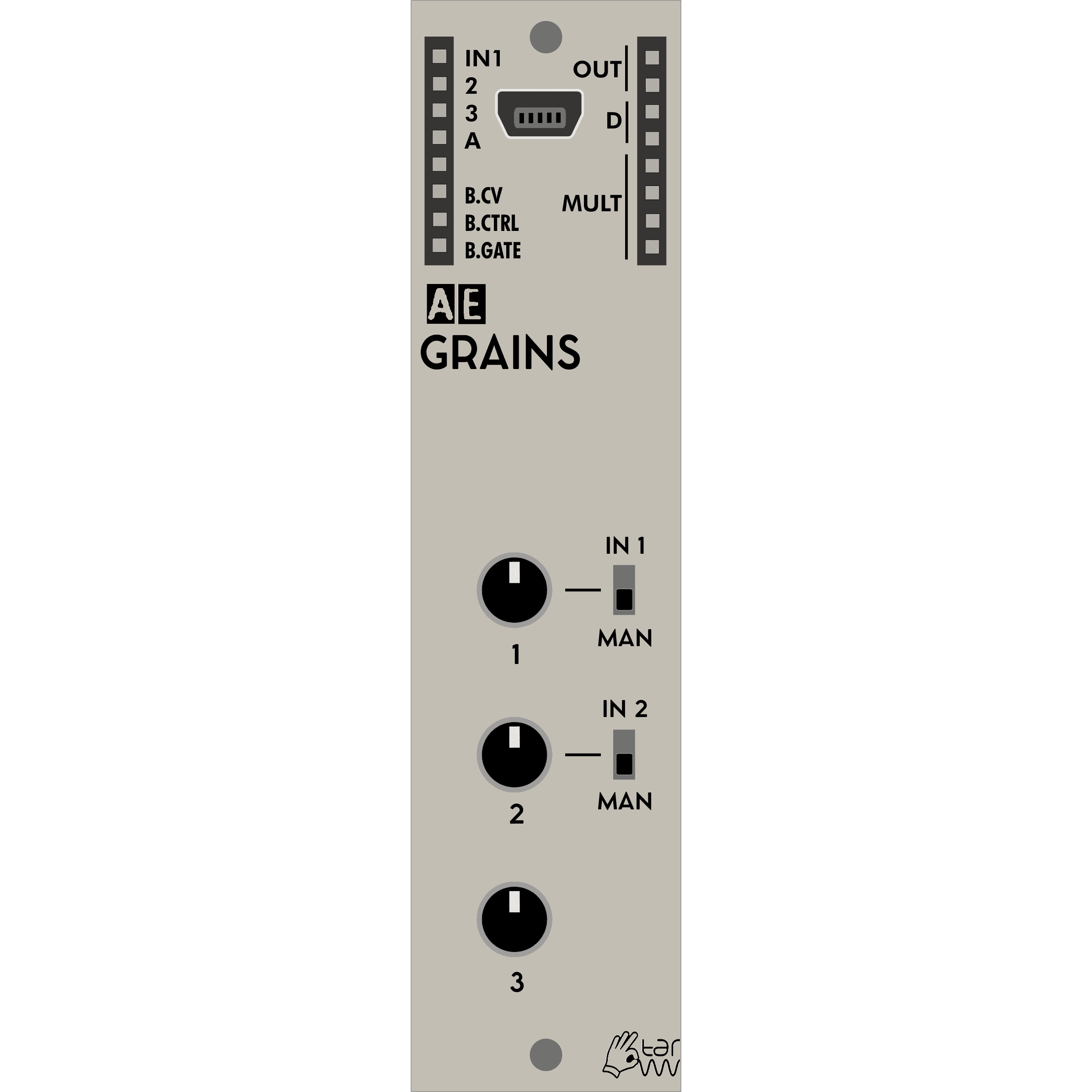 GRAINS a Granular Oscillator : Multi-Purpose Module for AE Modular large