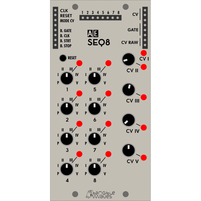 Step Sequencer Module SEQ8 Module an Analog 8-Step CV Sequencer for AE Modular - StrongMocha