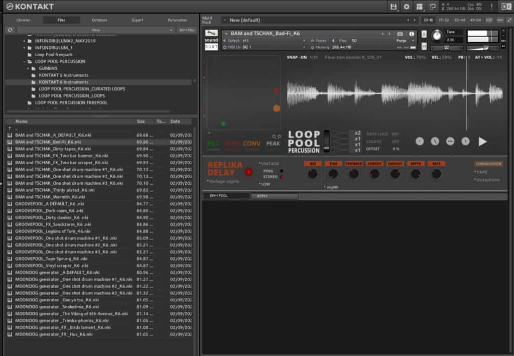 Sound Dusts New LOOP POOL PERCUSSION UI 2