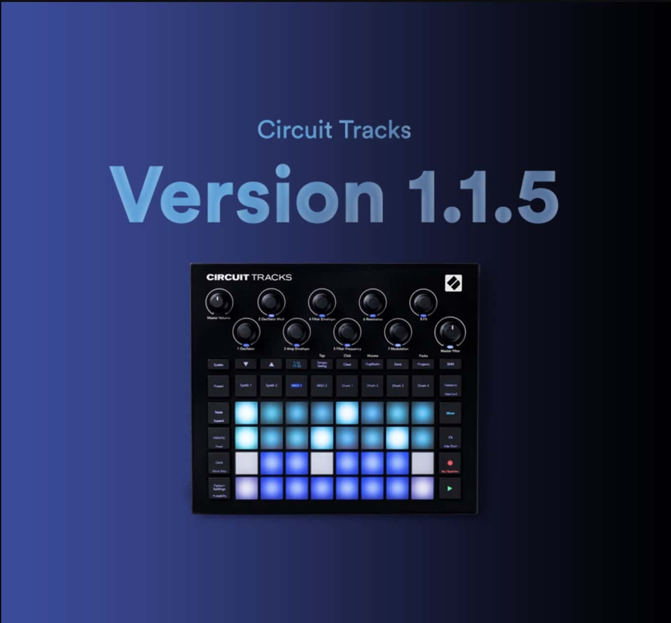 New in Novation Circuit Tracks Version 1.1.5