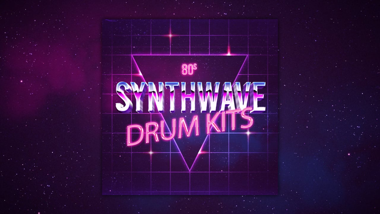 80s Synthwave Drum Kits Gumroad Overlay