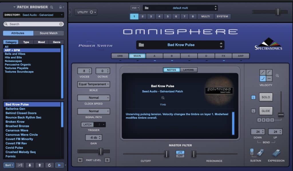 Seed Audio – Galvanized a Soundset for Omnisphere 2