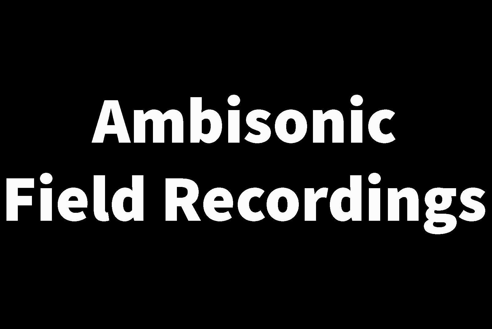 Ambisonic Field Recordings