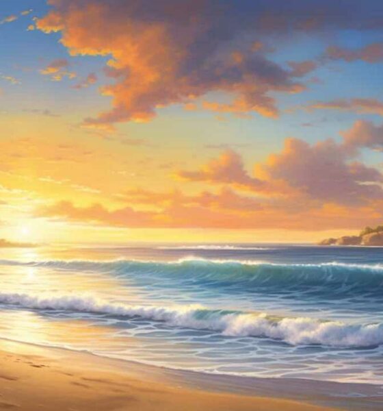 thorstenmeyer Create an image featuring a serene beach landscap 5ae4d5fe 3bb7 4609 8a1e fd92d9797a90 IP394870 1