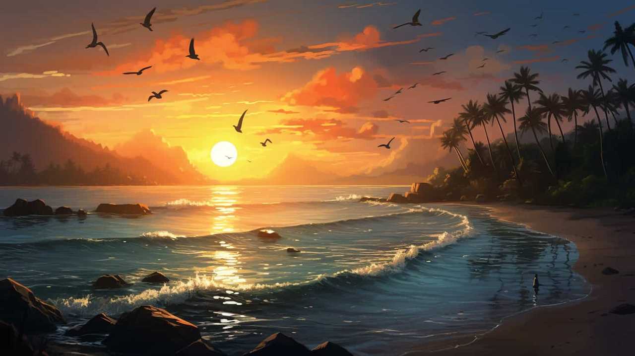 thorstenmeyer Create an image of a serene beach scene at sunset 5b69cb77 20e0 4c44 bd04 606689e5ca0f IP394980 3