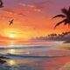 thorstenmeyer Create an image of a serene beach scene at sunset 9efcbed7 14de 487c 8b61 aabcc225cd28 IP394811