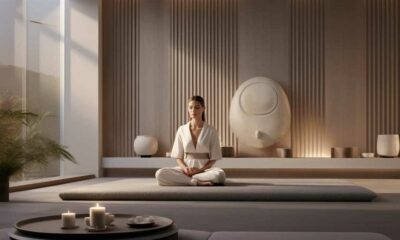 thorstenmeyer Create an image of a serene spa room with a staff 1a4431fc 87d5 481b 8e03 5d897b6e1cf9 IP385640