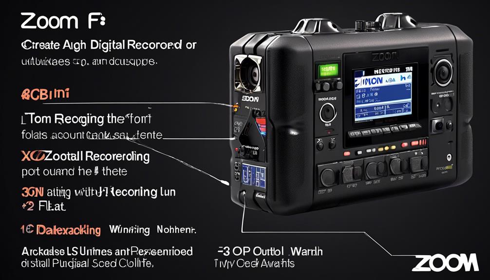 advanced recording features of zoom f8n