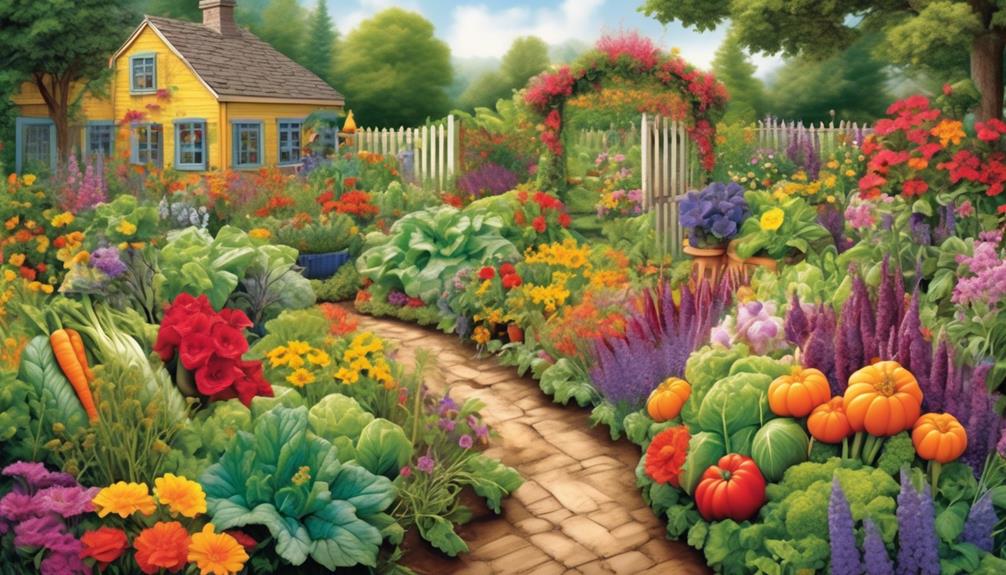 choosing flowers for vegetable garden