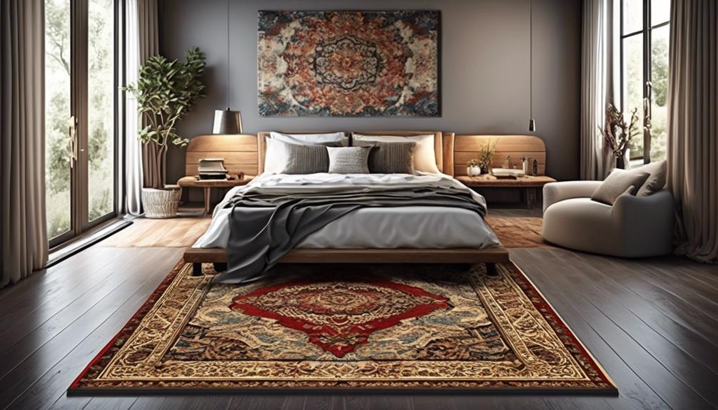 choosing the perfect rug size for queen beds