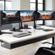 enhance workspace setup with dual monitor mounts