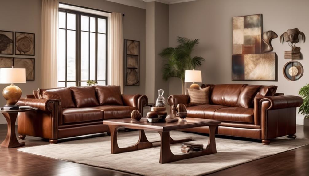 luxurious leather sofas elevate
