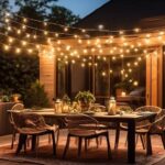 stylish backyard illumination with string lights
