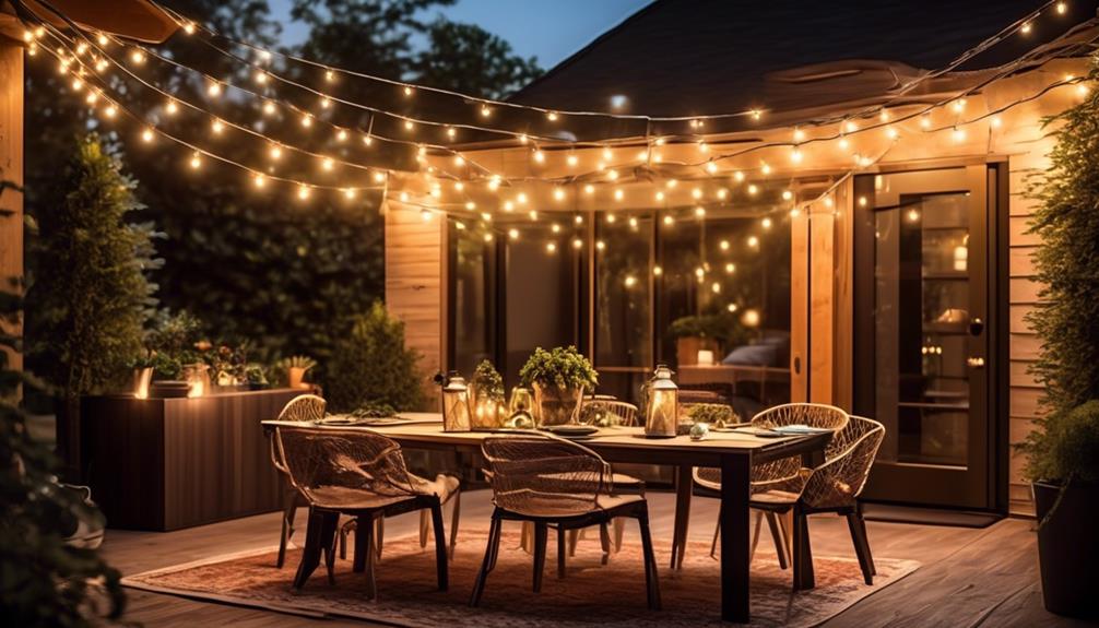 stylish backyard illumination with string lights