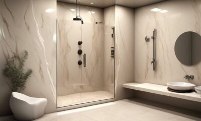 top solid surface shower materials