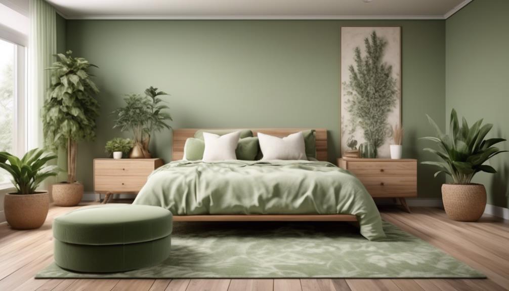 tranquil and stylish green bedroom designs