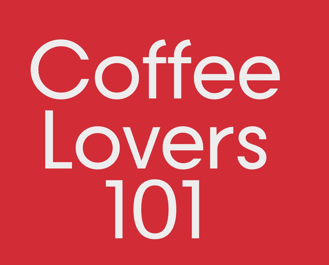 Coffee Lovers 101 Logo Secondary on Primary Color