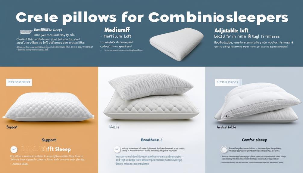 choosing pillows for combination sleepers