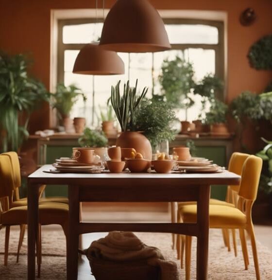 colorful dining room ambiance