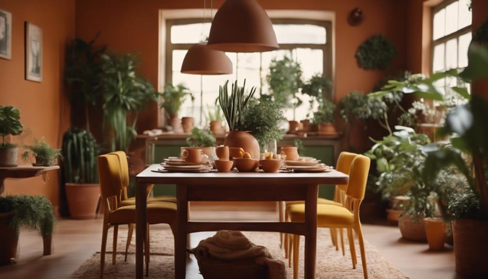 colorful dining room ambiance
