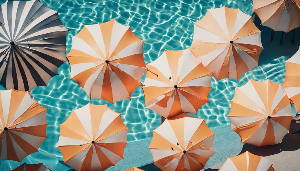 enhance poolside paradise with umbrellas