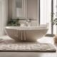 luxurious bathroom with absorbent mats