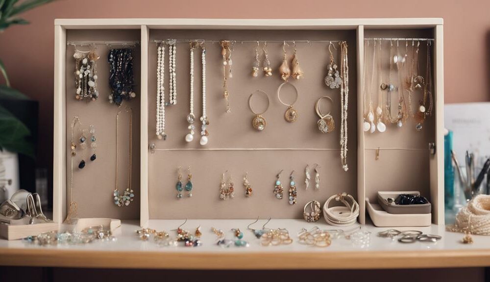 organize earrings for storage