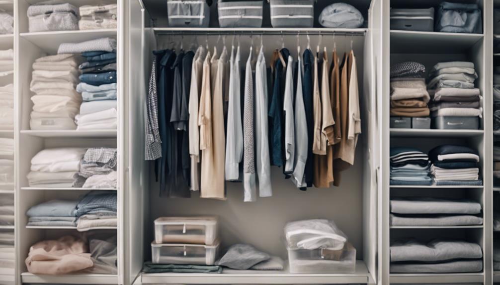 organize wardrobe with containers