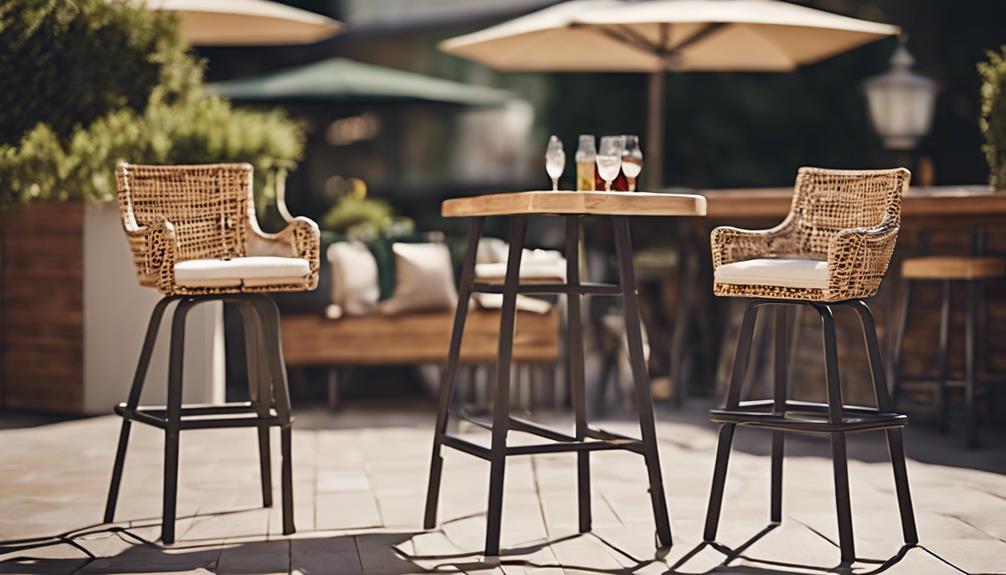 outdoor bar stools list
