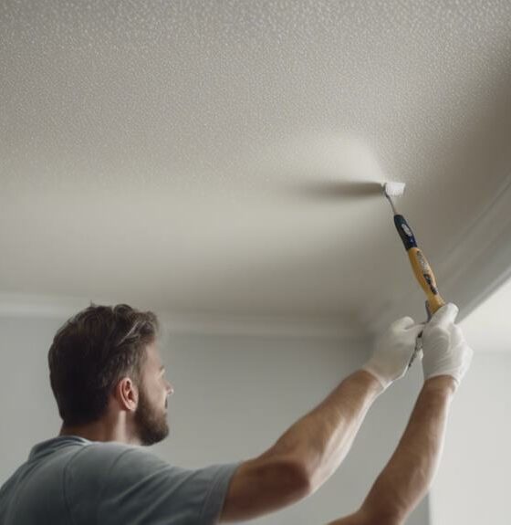 painting popcorn ceiling tips