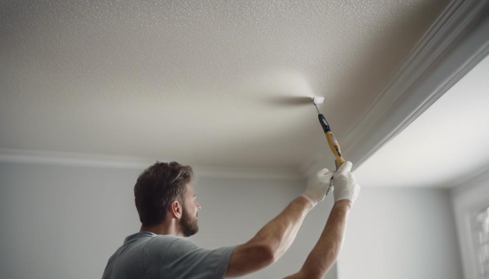 painting popcorn ceiling tips