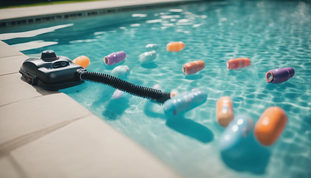 pool vacuums with flocculant