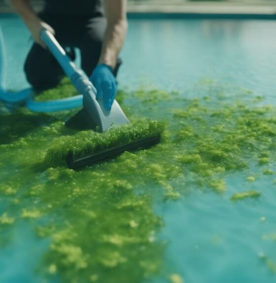 removing algae from pool