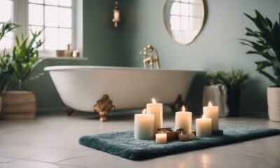 stylish cozy bathroom mats