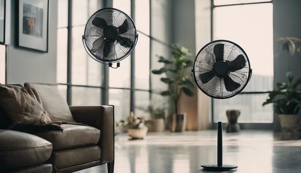 summer cooling with standing fans