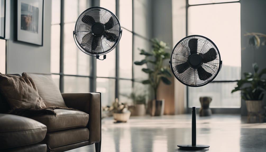 summer cooling with standing fans
