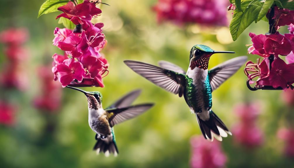 attract hummingbirds with feeders