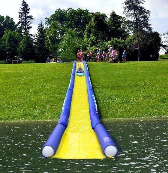 exciting water slide experience