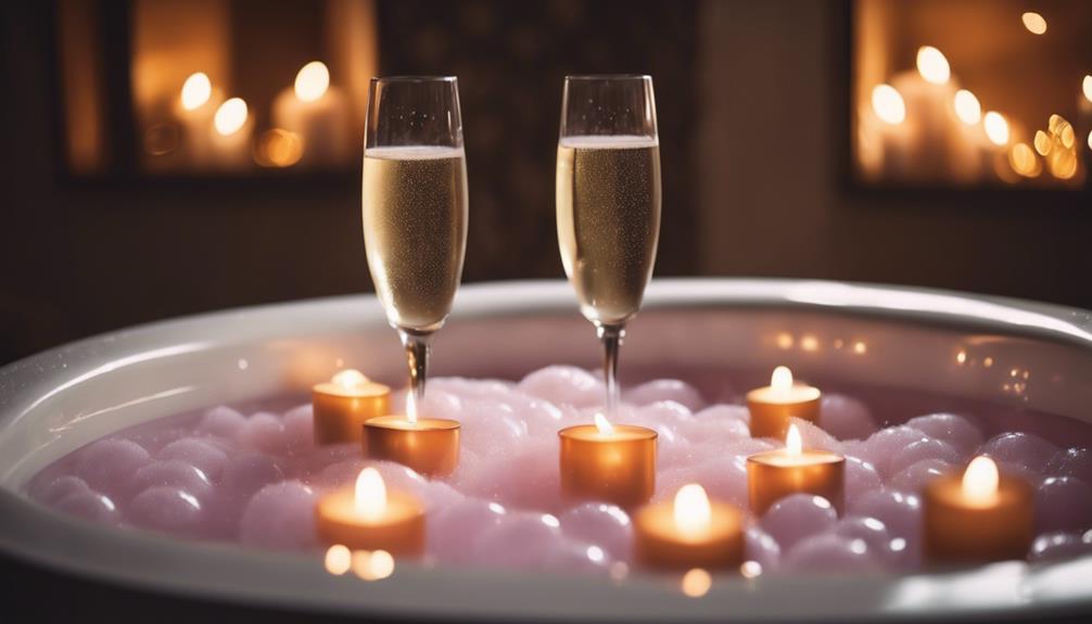 luxurious jacuzzi tub bubbles